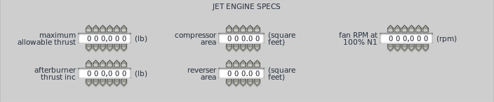 jet engine specs