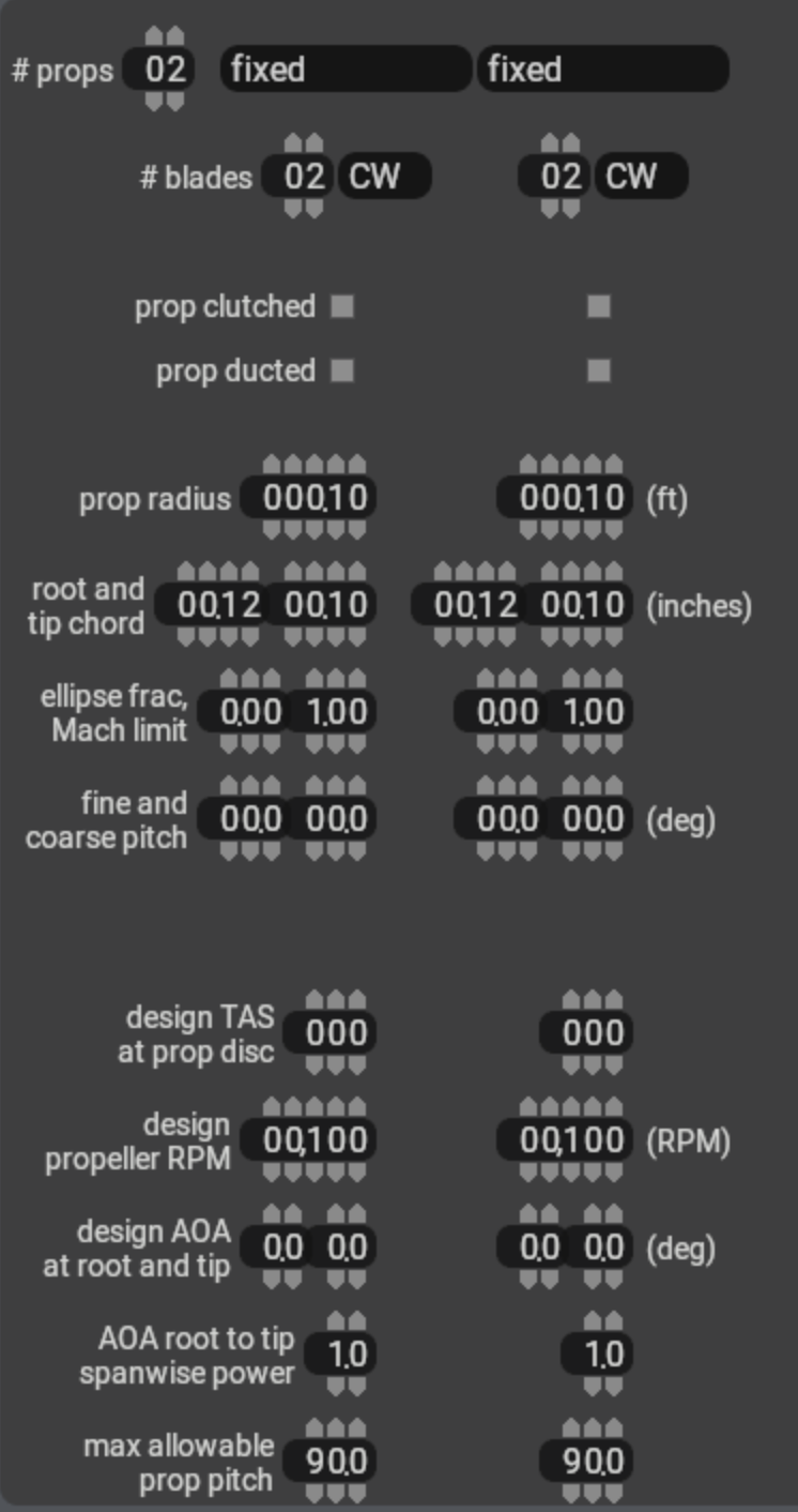 propeller specs